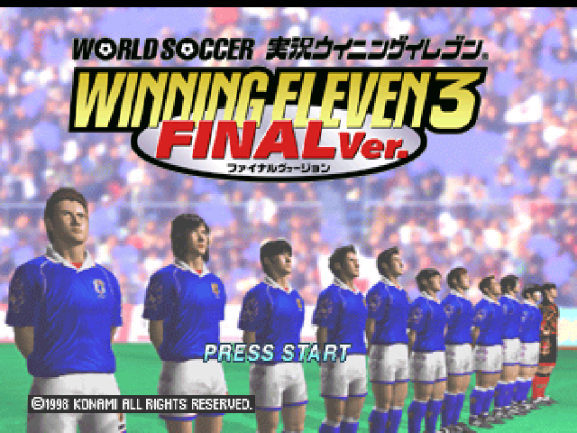 World Soccer Jikkyou Winning Eleven 3 : Final Ver. — Title screen