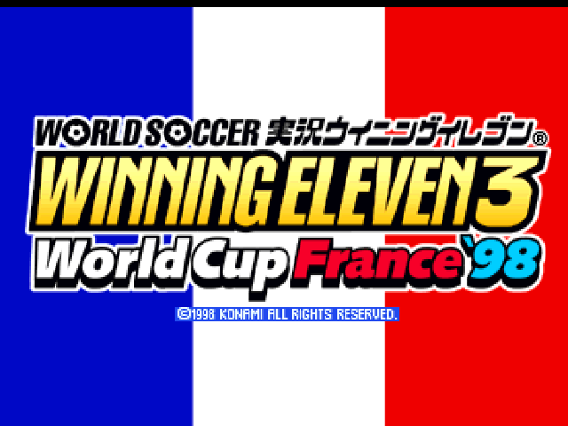 World Soccer Jikkyou Winning Eleven 3 : World Cup France '98 — Title screen