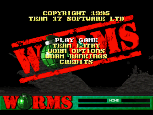 Worms — Title screen