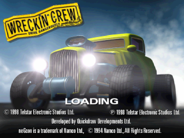 Wreckin Crew : Drive Dangerously — Title screen