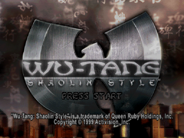 Wu-Tang : Shaolin Style — Title screen