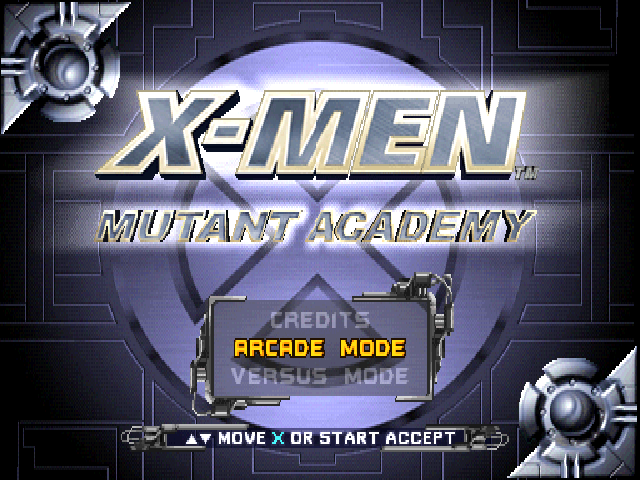 X-Men : Mutant Academy — Title screen