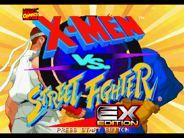 X-Men vs. Street Fighter — Title screen