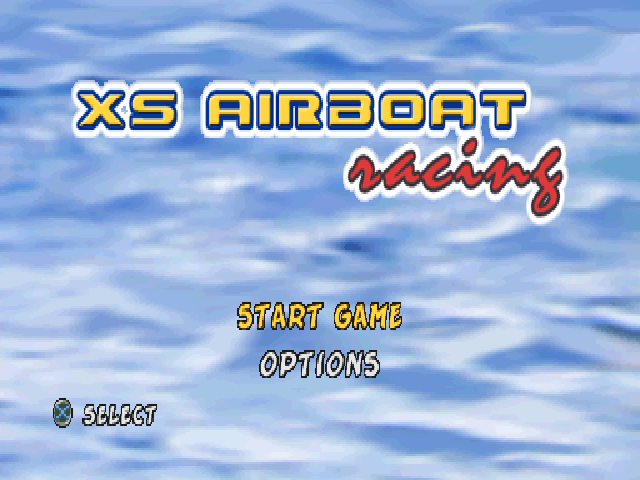 XS Airboat Racing — Title screen