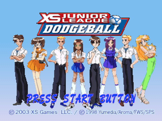 XS Junior League Dodgeball — Title screen