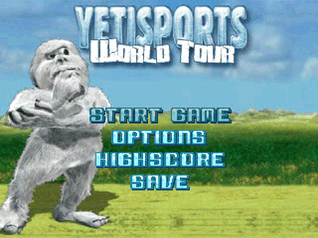 Yetisports World Tour — Title screen