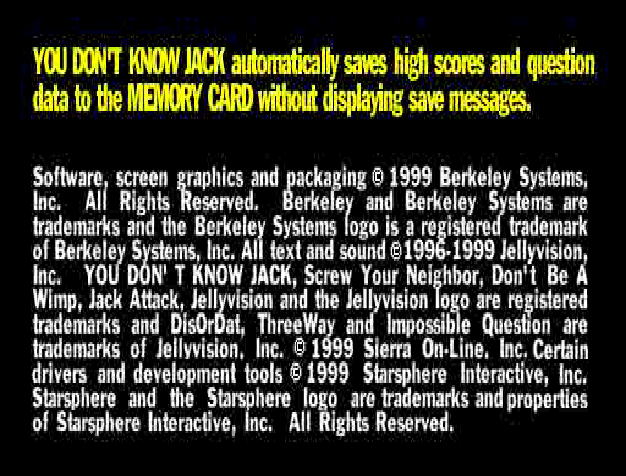 You Don't Know Jack — Title screen