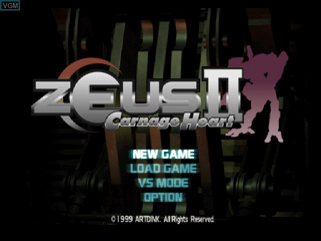 Zeus II : Carnage Heart — Title screen