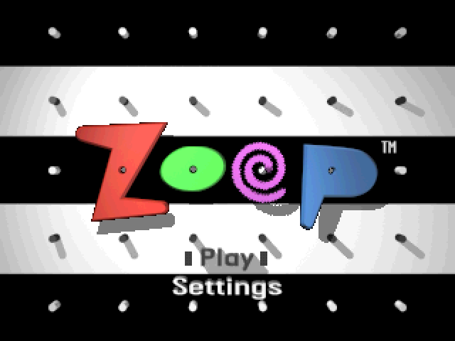 Zoop — Title screen