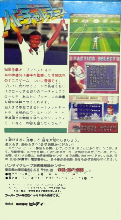 Date Kimiko no Virtual Tennis — Box back