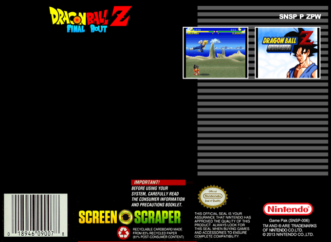 Dragon Ball Z - Final Bout — Box back