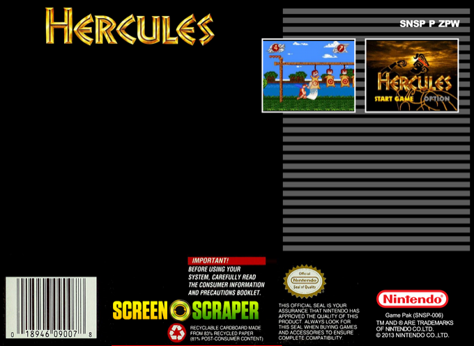 Hercules — Box back