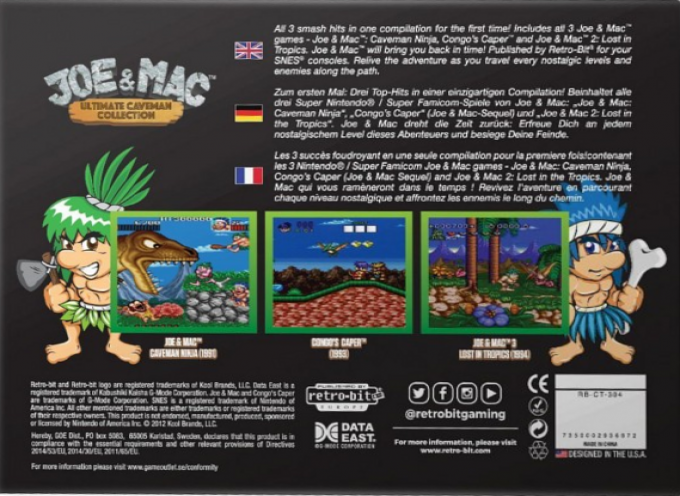 Joe And Mac : Ultimate Caveman Collection — Box back