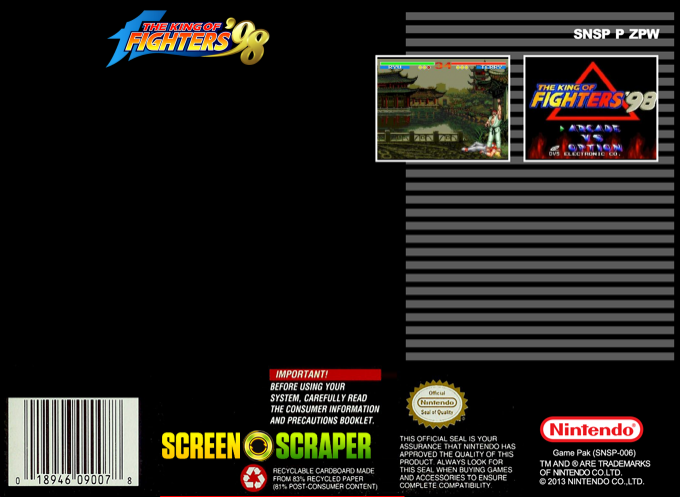 King Of Fighters '98, The — Box back