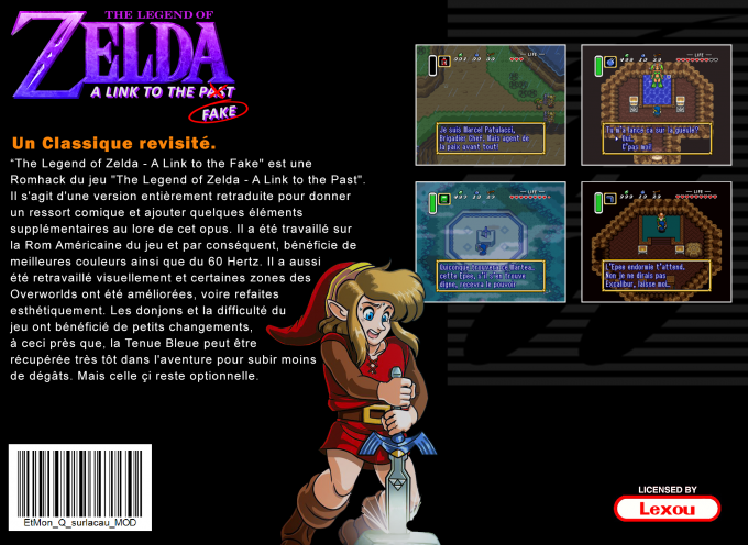 Legend of Zelda - A Link to the Fake, The — Box back