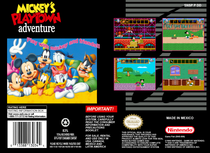 Mickey's Playtown Adventure : A Day of Discovery! — Box back