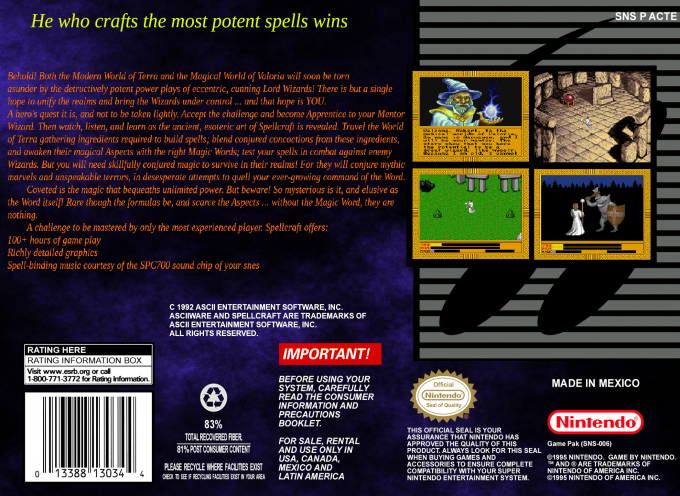 SpellCraft : Aspects of Valor — Box back
