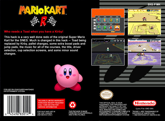 Super Mario Kart - Mario Kart R — Box back