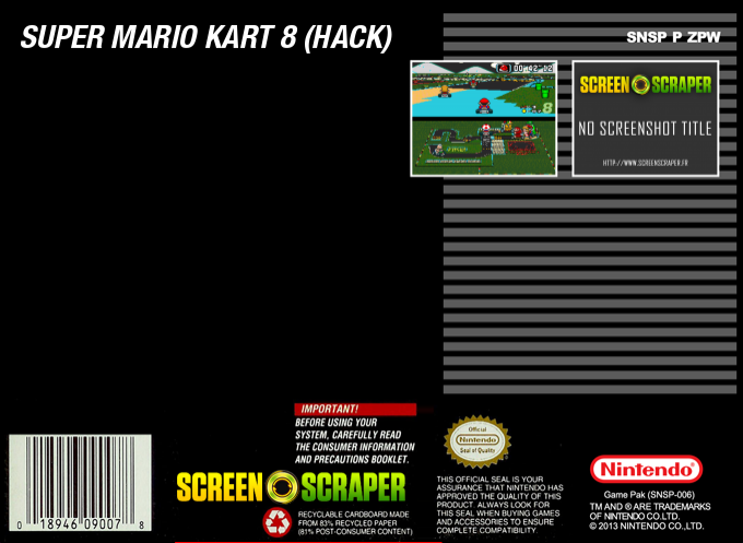 Super Mario Kart 8 — Box back