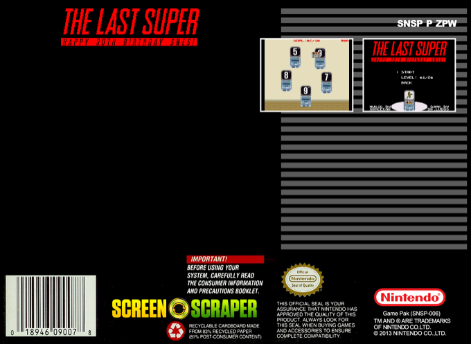 The Last Super — Box back