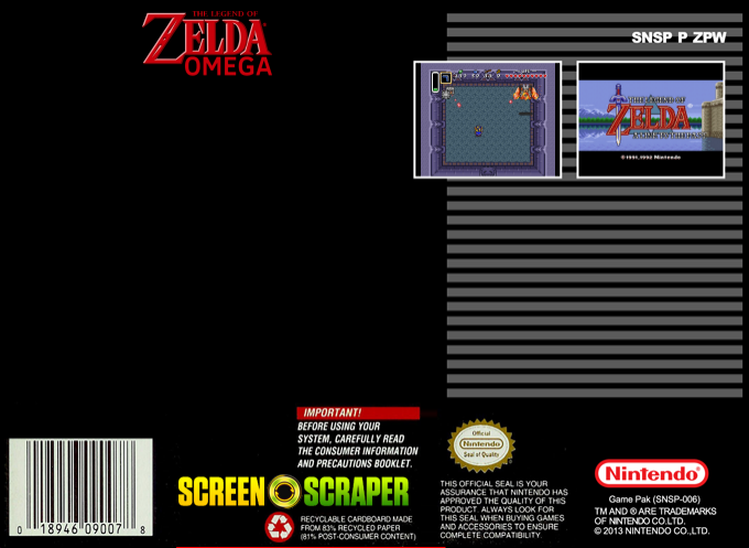The Legend Of Zelda : Omega — Box back
