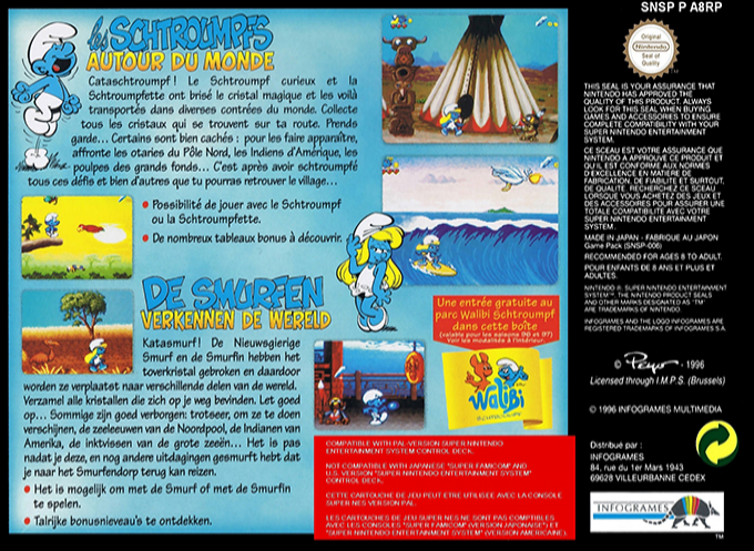 The Smurfs Travel the World — Box back