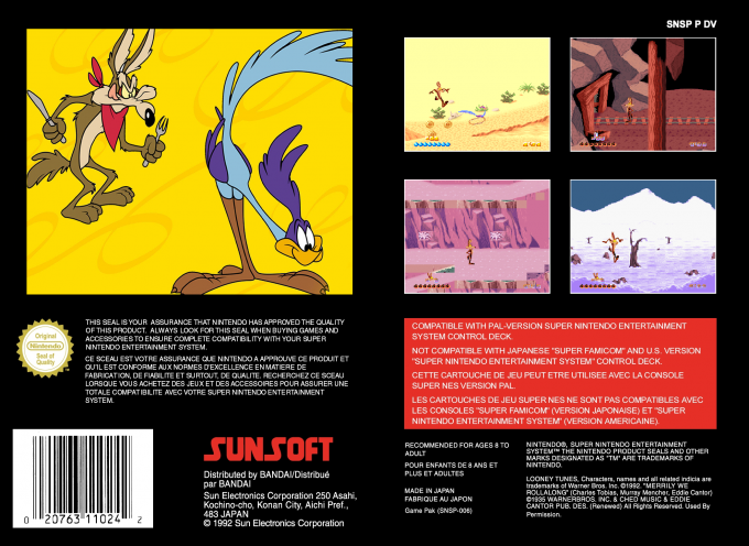 Wile E's Revenge — Box back