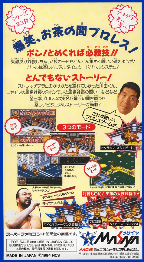 Zen-Nihon Pro Wrestling: Fight da Pon! — Box back