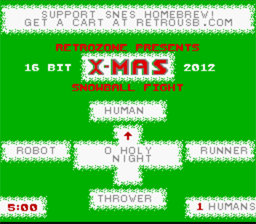 16 BIT XMAS 2012 : Snowball Fight — Title screen