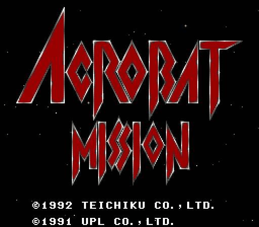 Acrobat Mission — Title screen