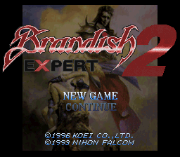 Brandish 2 : Expert — Title screen