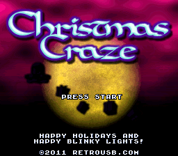 Christmas Craze (Hack) — Title screen