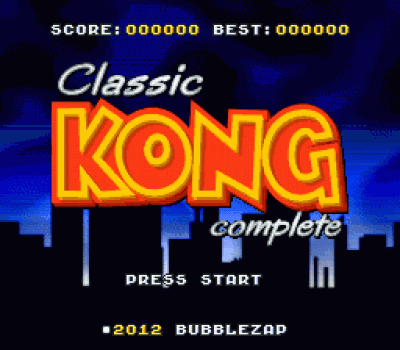 Classic Kong — Title screen