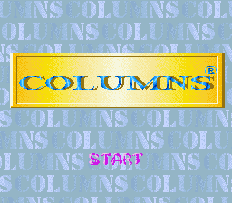 Columns — Title screen