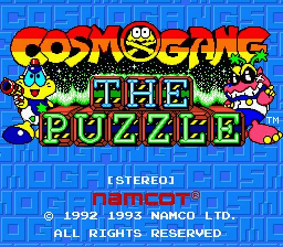 Cosmo Gang : The Puzzle — Title screen