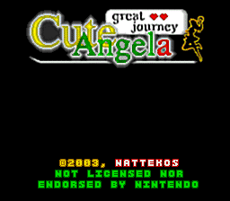 Cute Angela — Title screen