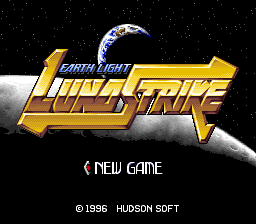 Earth Light : Luna Strike — Title screen