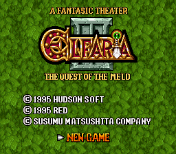 Elfaria II : The Quest of the Meld — Title screen