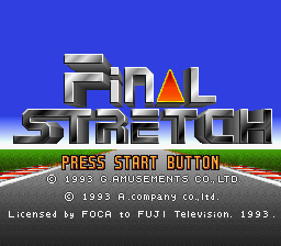 Final Stretch — Title screen