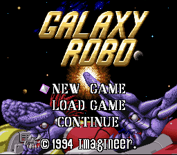 Galaxy Robo — Title screen