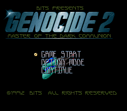 Genocide 2 — Title screen