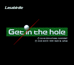 Get in the Hole — Title screen