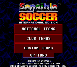 International Sensible Soccer - World Champions Limited Edition — Title screen