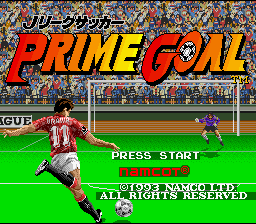 J.League Soccer Prime Goal — Title screen