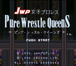 JWP Joshi Pro Wres : Pure Wrestle Queens — Title screen
