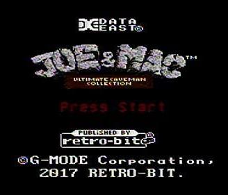 Joe And Mac : Ultimate Caveman Collection — Title screen