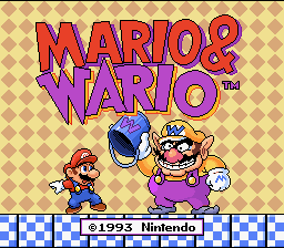 Mario to Wario  — Title screen