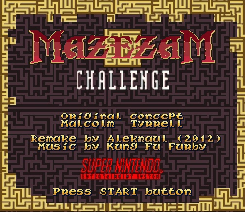 MazezaM Challenge — Title screen