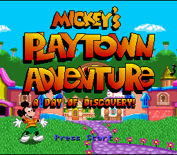Mickey's Playtown Adventure : A Day of Discovery! — Title screen