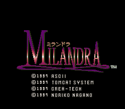 Milandra — Title screen